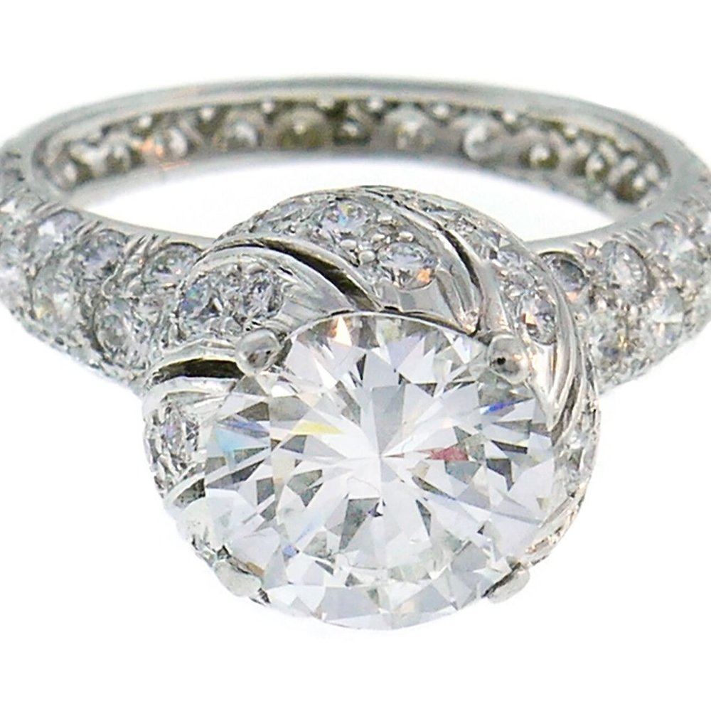 Tiffany & Co. Schlumberger Buds Round Brilliant Engagement Ring with a Diamond - Picture 2 of 11